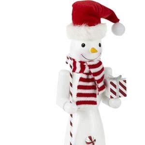 14 inch Wooden Snowman nutcracker